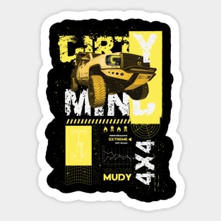 Dirty Mind 4x4 Sticker